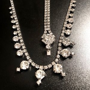 NEW LISTING! Vintage Rhinestone Necklace & Bracelet Set